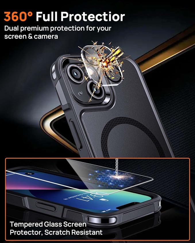 Lanhiem Magnetic for iPhone 13 Case, 2 Pack 10 FT Military Drop Protection - Image 3
