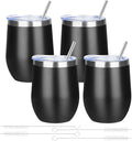 12oz/4 Pack Wine Tumbler Glasses by YEBTSLife