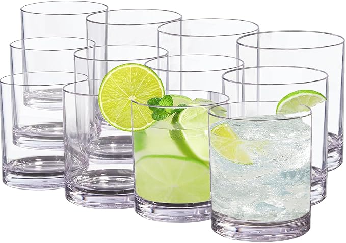 12 oz Drinking Glass Sets, BPA-Free Beer Glasses by Newzealkids