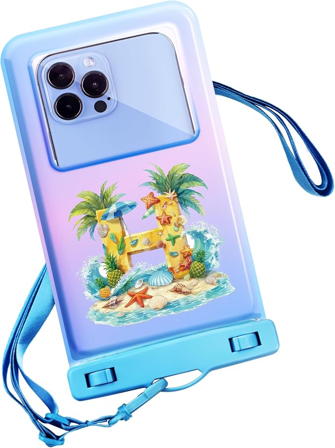 Personalized Initial Waterproof Phone Pouch Case by Unknown