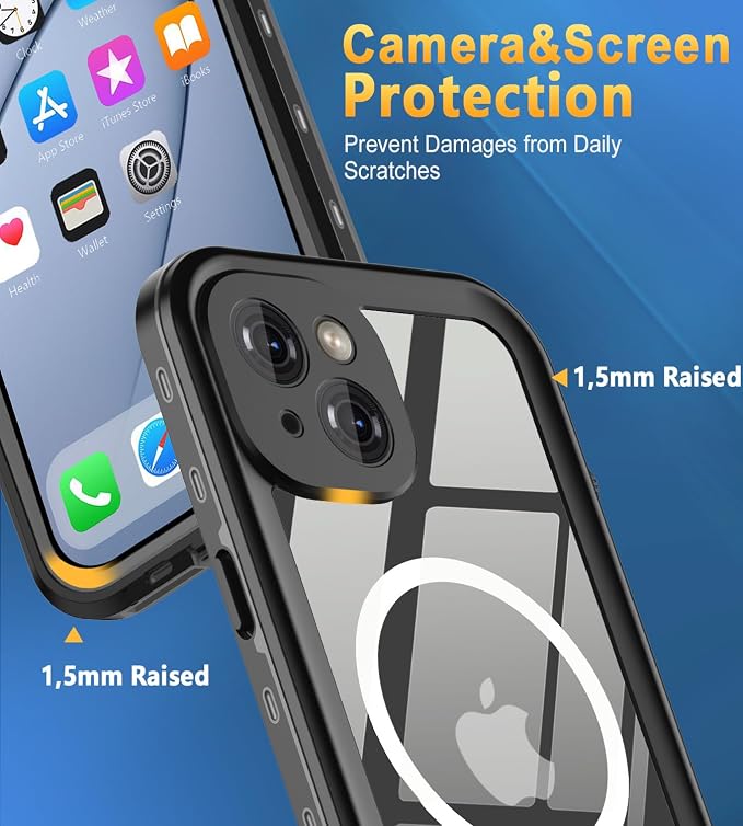 Design for iPhone 14 Case Waterproof 6.1'', Full Body Underwater Dustproof - Image 3