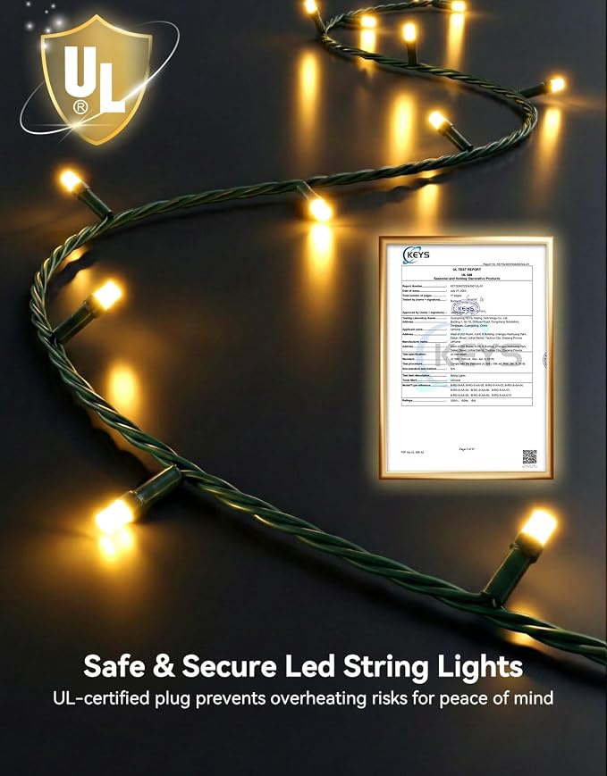 LitHome 99FT 300 LED String Lights Outdoor Indoor, 8 Modes Waterproof Christmas - Image 5