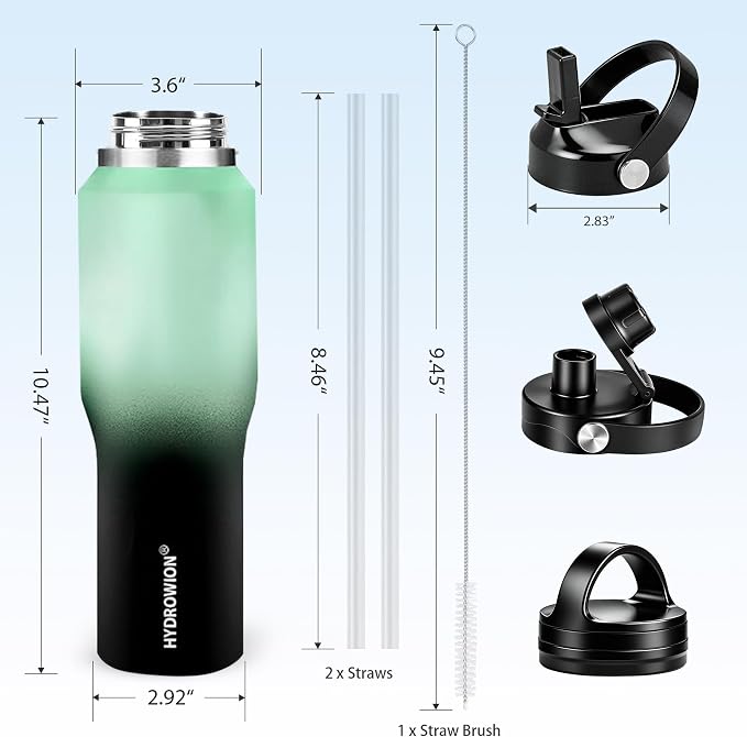 HYDROWION Water Bottle Stainless Steel, Vacuum Insulated Leak Proof Tumbler 32oz - Image 5