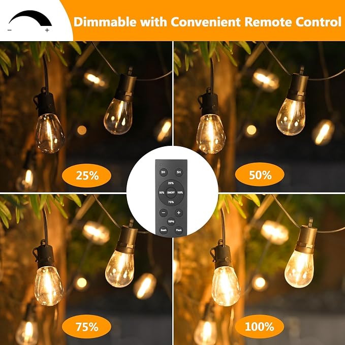 Outdoor String Lights Waterproof, 200FT LED Patio Light - Image 2