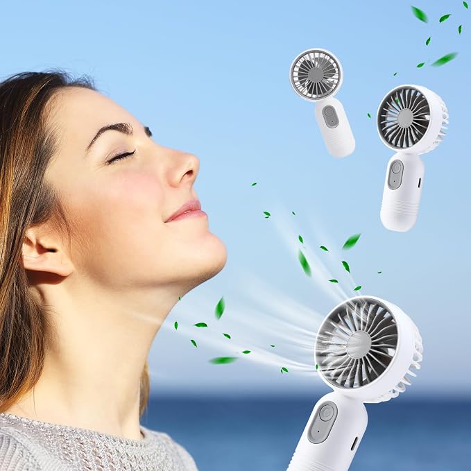 Rossesay 6 Pcs Mini Portable Fan Bulk Cute Handheld Lightweight Small Little - Image 5