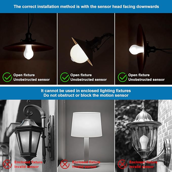 Motion Sensor Light Bulb, Activated Detector Light Bulb Indoor, Dusk to Dawn - Image 7
