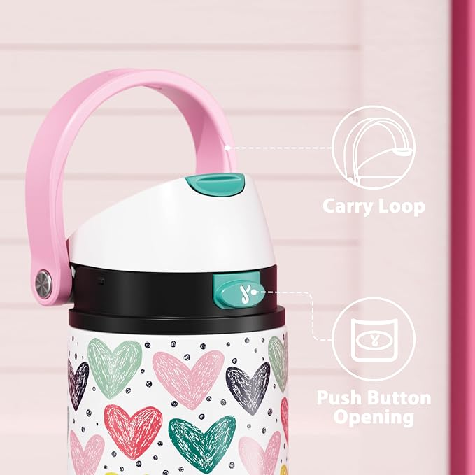 24 oz Valentine's Day Water Bottle: Meoky Stainless Steel Water Bottle - Image 4