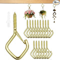 15 Pcs Gold Eye Hooks Screw Heavy Duty, Ceiling Hooks by Unknown
