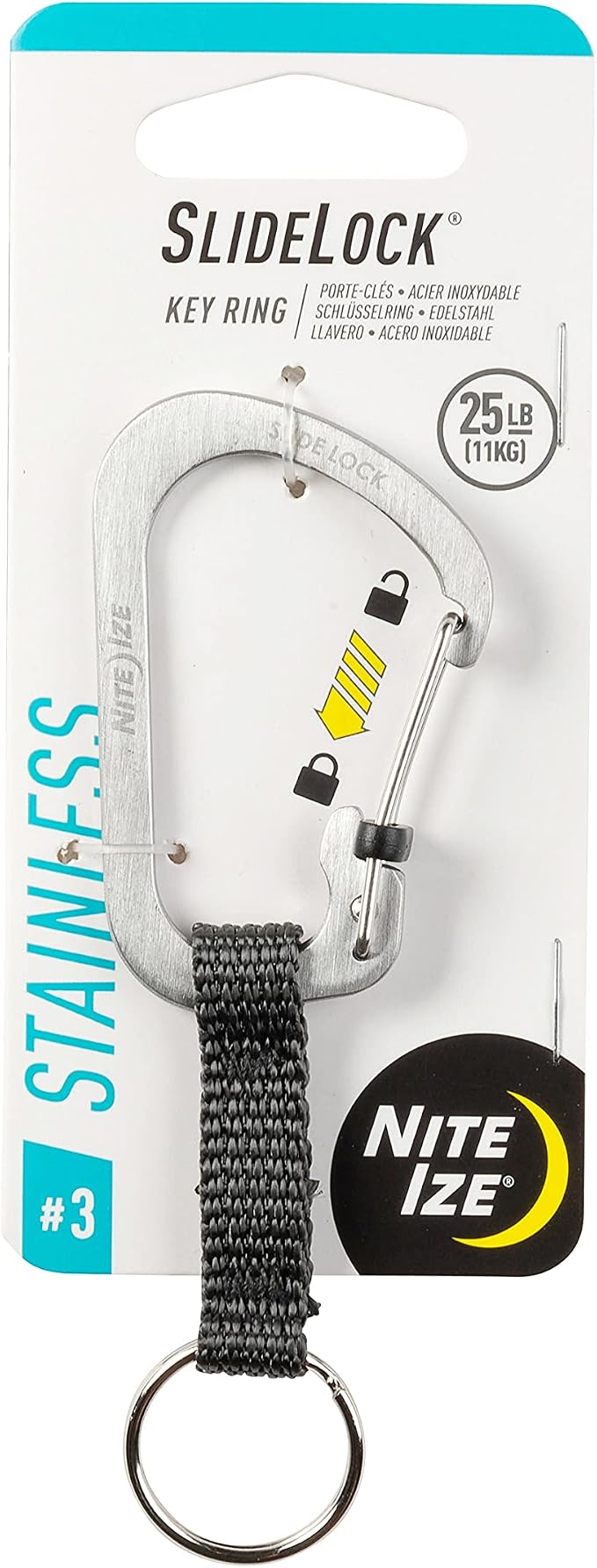 Nite Ize SlideLock Key Ring, Aluminum Locking Carabiner Key Chain - Image 6