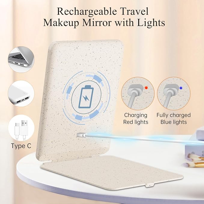 FUNTOUCH Rechargeable Travel Makeup Mirror - Image 2