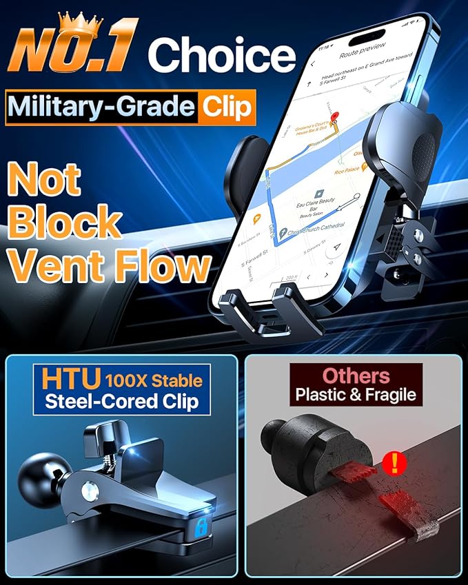 2026 Ultimate Best【True Military-Grade & Safety Cert】Car Phone Holder - Image 7