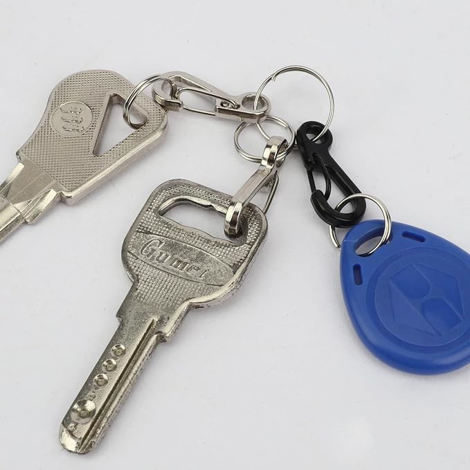 SWATOM Small Mini Carabiner Clip Tiny Spring Snap Hook Keychains Micro - Image 3