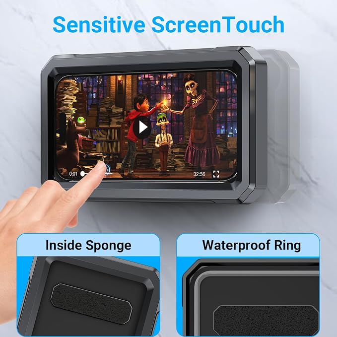 Coolpow Shower Phone Holder Waterproof【480°Rotatable】Retractable Adjustable - Image 4