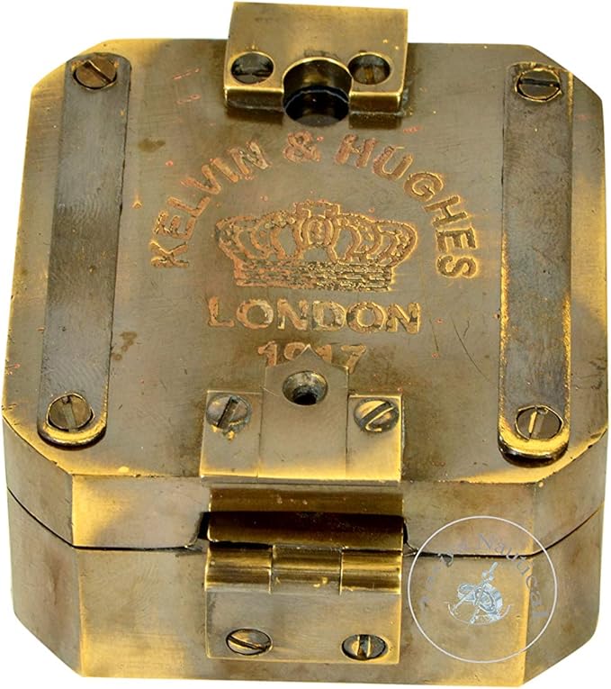 Kelvin & Hughes Natural Sine Brass Pocket Compass – Vintage Mining Compass & by AasiyaNautical