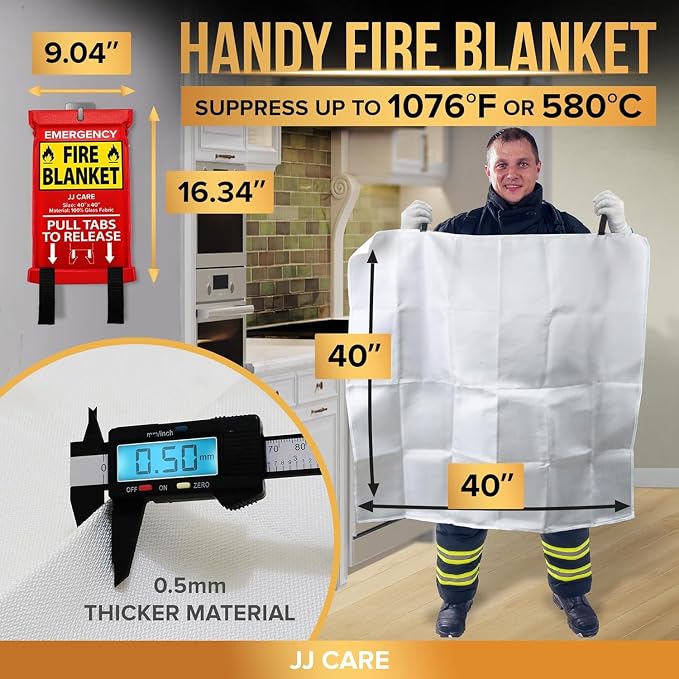 JJ CARE Fire Blanket – 5 Packs - Image 3