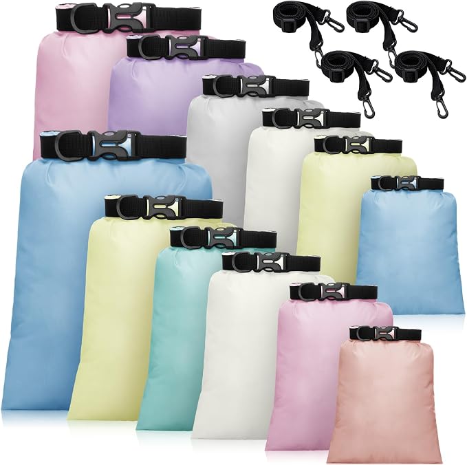 Shappy 6/12 Pcs Waterproof Dry Bags, Lightweight Outdoor Waterproof Dry Stuff by Shappy