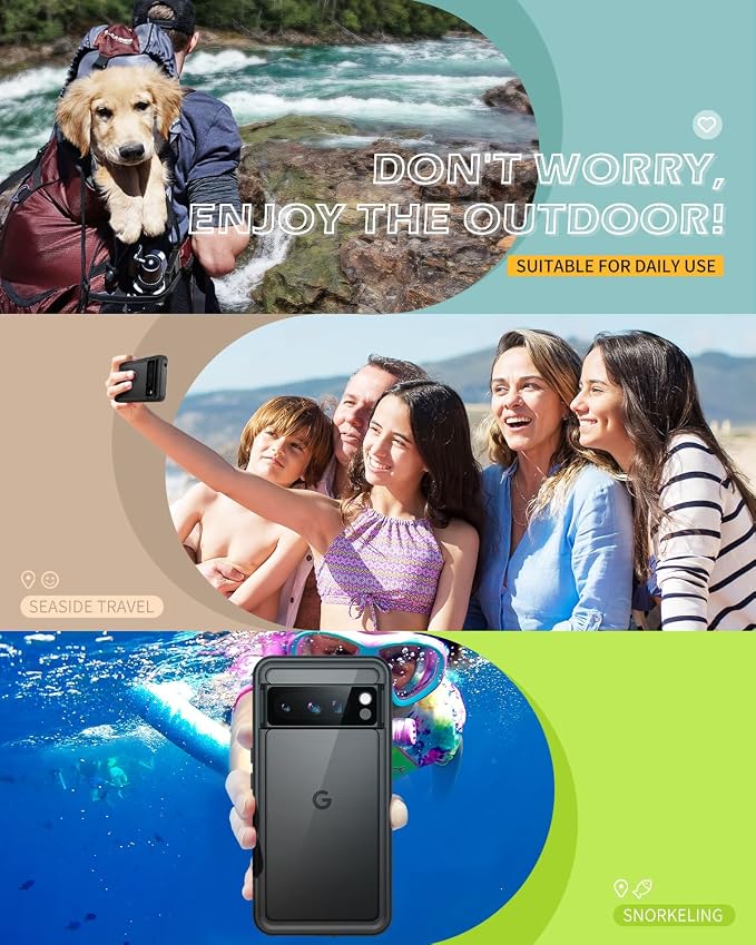 Lanhiem Pixel 8 Pro Case, IP68 Waterproof Dustproof Case - Image 7