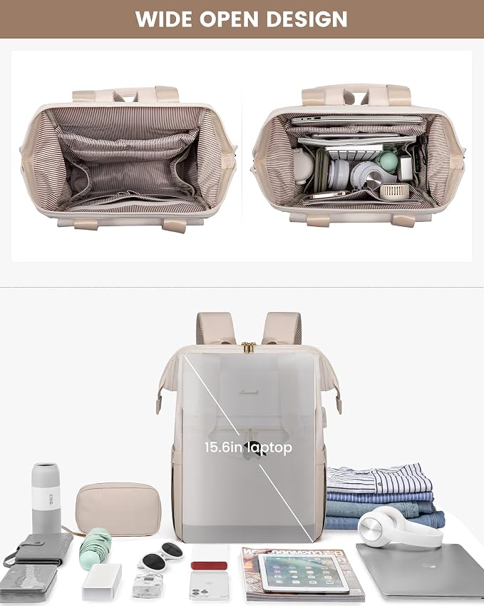 LOVEVOOK Laptop Backpack for Women, 15.6 Inch Work Laptop Bag - Image 8