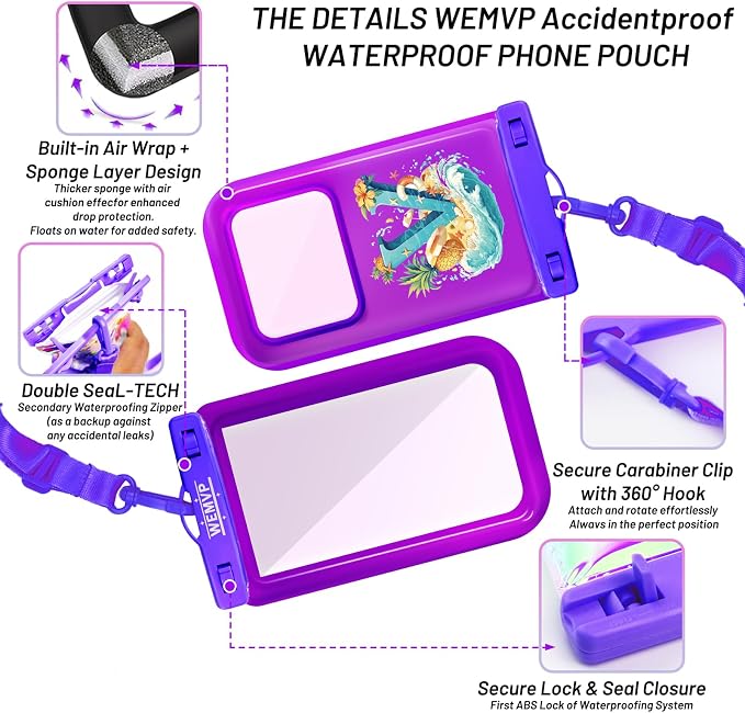 Personalized Initial Waterproof Phone Pouch Case - Image 3