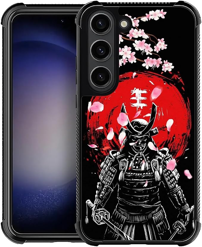 for Samsung Galaxy S23 Case, Sakura Japanese Samurai Pattern Graphic Design by FKBRCL4U