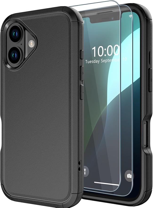 for iPhone 16 Case Heavy Duty Protection Phone Case Cover by LOVEBEIDI