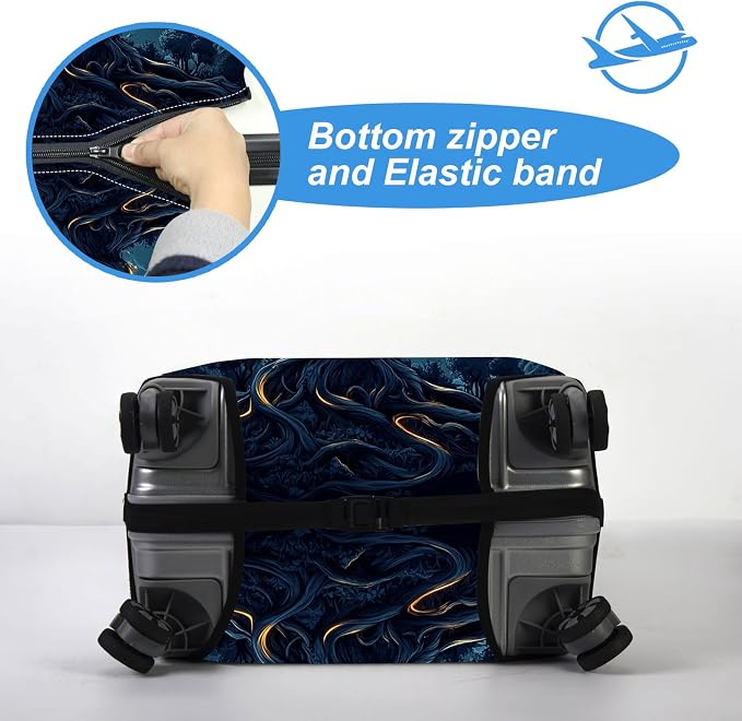 Luggage Cover Protector for 19-20 Inch Suitcases, TSA Approved Elastic Travel - Image 5