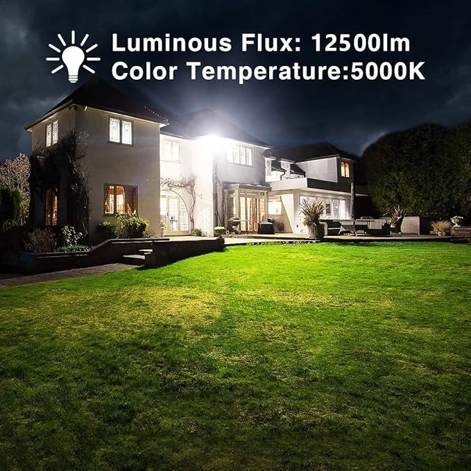 XYCN 4 Pack 100W LED Flood Light, IP66 Waterproof Outside Flood Light, 12500LM - Image 6