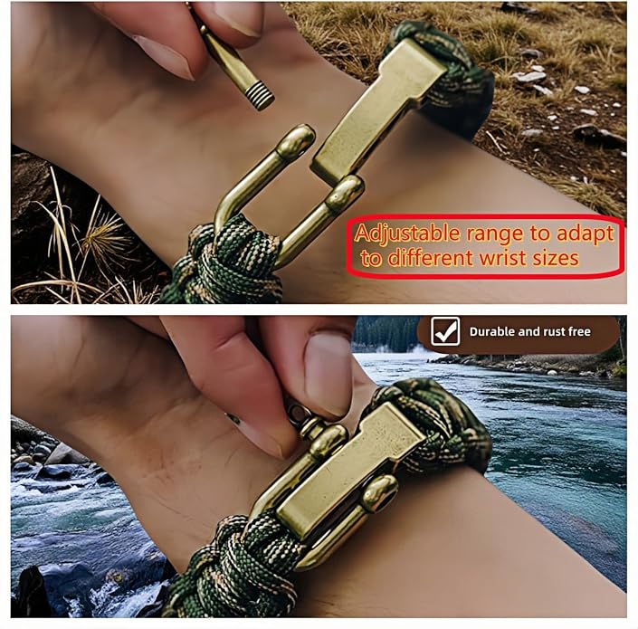 Patriotic Paracord Survival Bracelet - Image 3