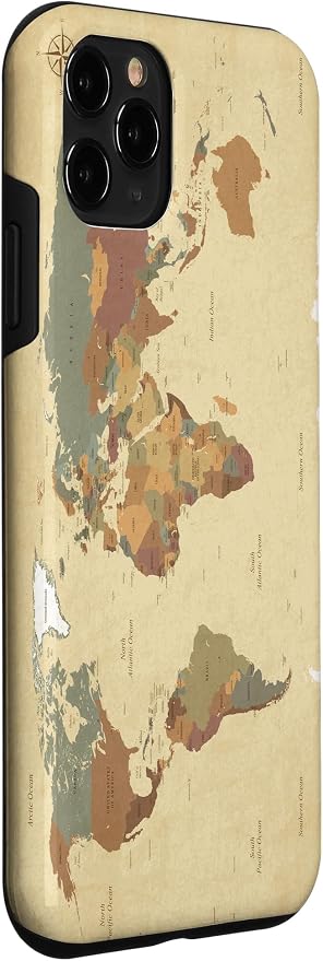 Globe Map Smartphone Cell Cover Gift World Map Pattern Phone Case - Image 3