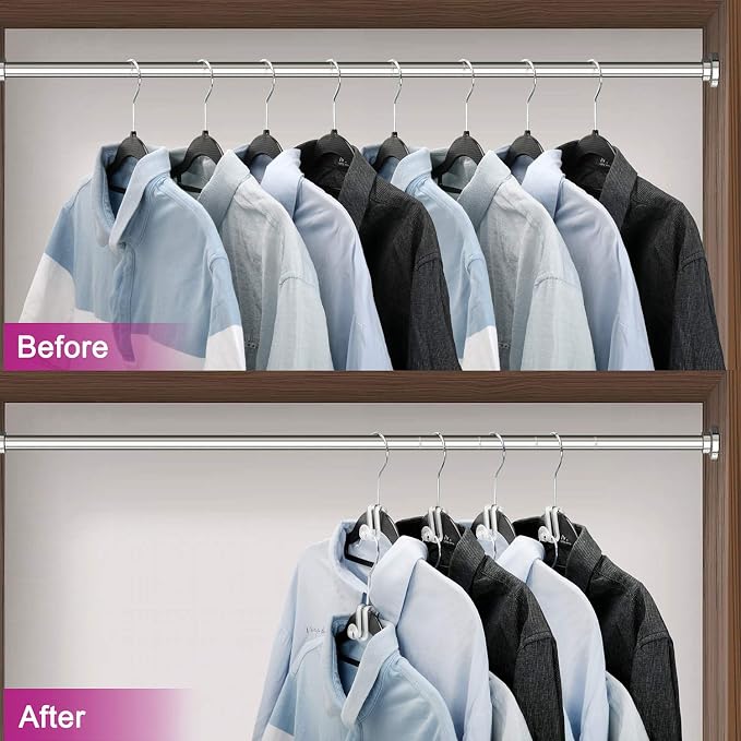 Mlici Hanger Hooks Space Saving, 60 Pack Clothes Hanger Connector Hooks - Image 3