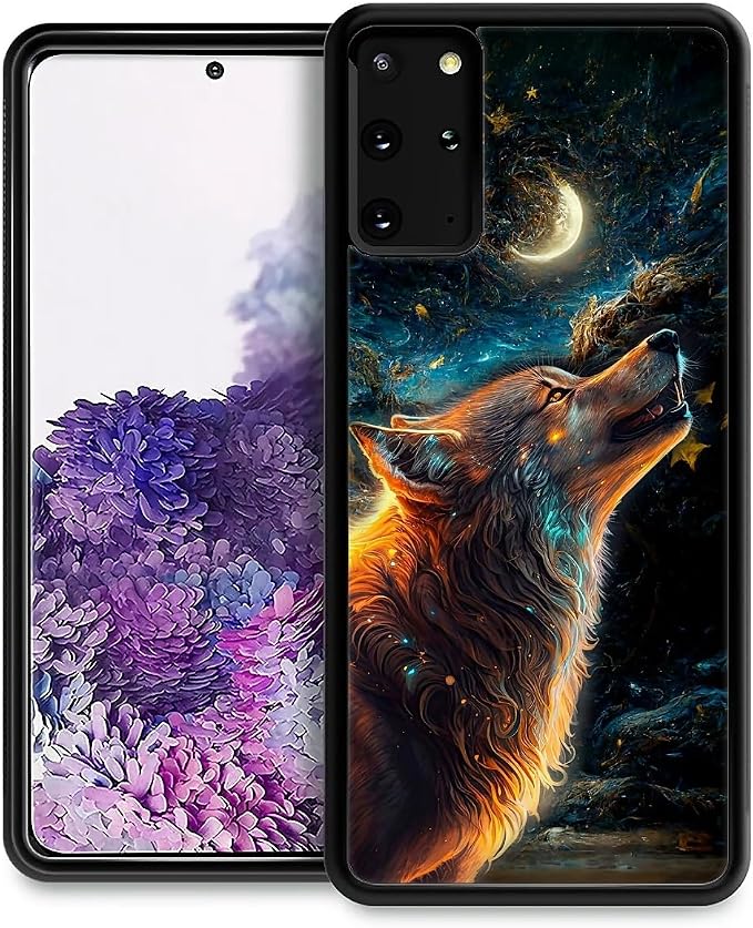 for Samsung Galaxy S20 Plus Case, Star Cave Hungry Wolf Pattern Graphic Design by FKBRCL4U