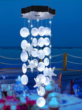 Toodour Solar Wind Chimes for Outside, Shells Light Gifts for Mom Grandma Women by Toodour