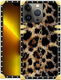 Compatible with iPhone 13 Pro Case, Seamless Gold Chain Leopard Luxury Golden by Unknown