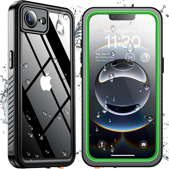 SPIDERCASE for iPhone 16e Case/iPhone 17e Case Waterproof, Built-in Screen & by SPIDERCASE