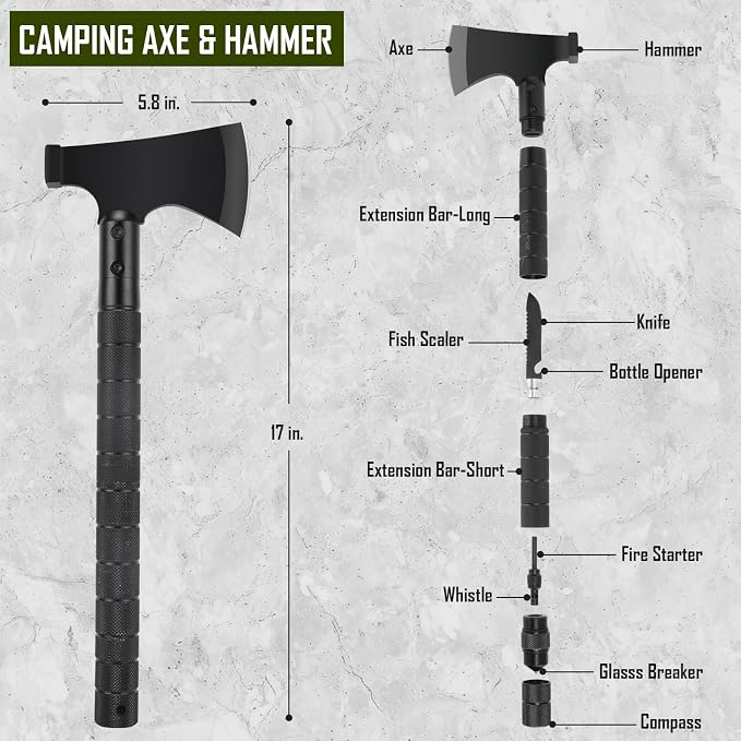 Survival Kit, Camping Axe, Crossbody Bag - Image 3