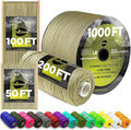 TECEUM 5/32" Paracord Rope 1000 – 1000ft / 200ft / 100ft / 50ft – Tactical by TECEUM
