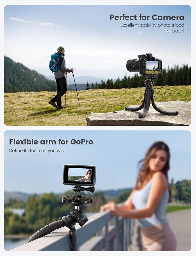 Lamicall Tripod for Camera - 3 in 1 Flexible Tripod for iPhone - iPhone Stand - Image 5