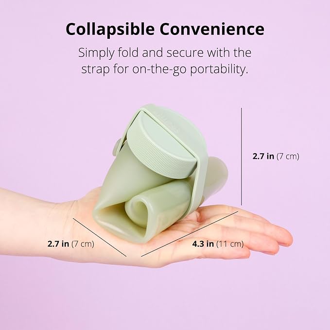 BLUE GINKGO Collapsible Water Bottle – Lightweight, Foldable Silicone Bottles - Image 3