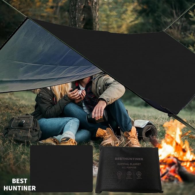 Heavy Duty Survival Blanket -Multifunctional Reflective Tarp Thermal Blanket - Image 6