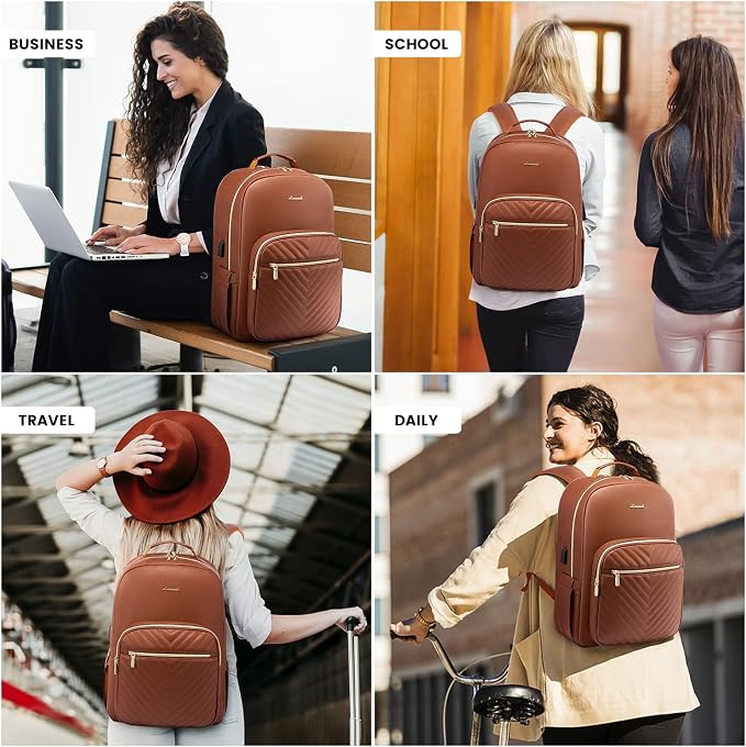 LOVEVOOK Laptop Backpack Purse for Women, Large Capacity Travel Computer Work - Image 6