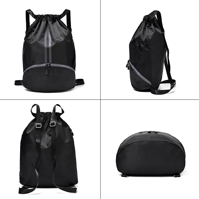 LOKAPEGY Drawstring Gym Bag for Men, Waterproof Drawstring Backpack for Women - Image 3