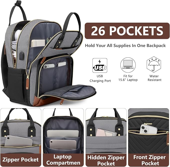 Laptop Backpack for Women Work Bag - Image 2
