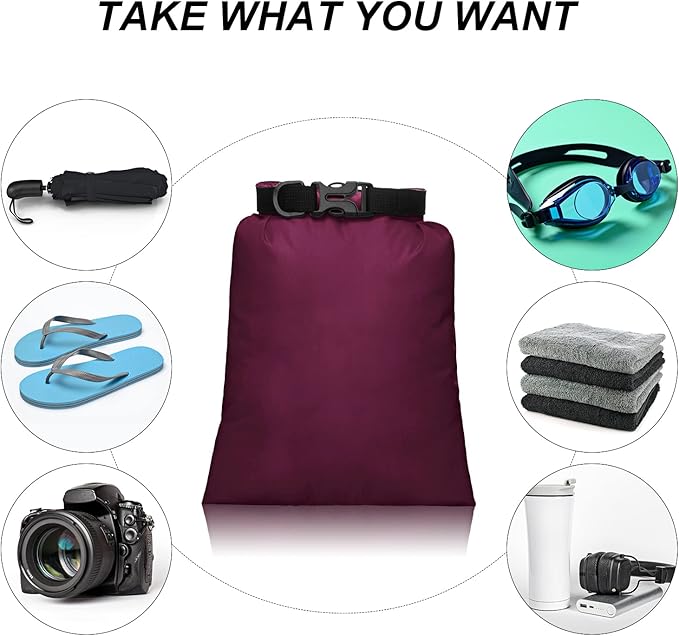 Shappy 6/12 Pcs Waterproof Dry Bags, Lightweight Outdoor Waterproof Dry Stuff - Image 5