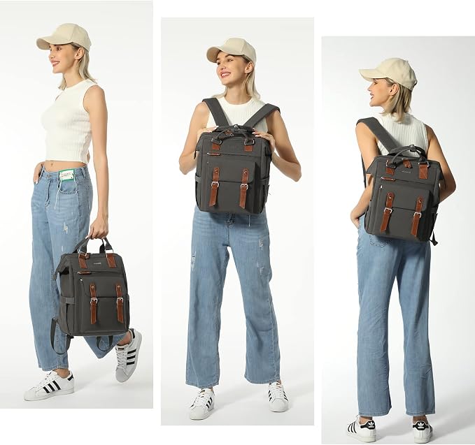 LOVEVOOK Laptop Backpack for Women Work Travel Commuter Backpack Business - Image 2