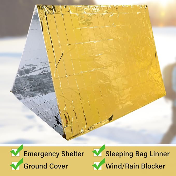 Chumia Emergency Thermal Blanket Bulk 83 x 63 Gigantic Foil Space Blanket - Image 4