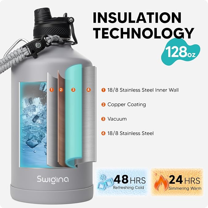 Swigina Gallon Insulated Water Bottle - Image 3