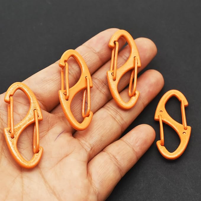 Small Carabiner Clips 1.6 inch Metal Double Sided Spring Gate Snap Hooks - Image 6