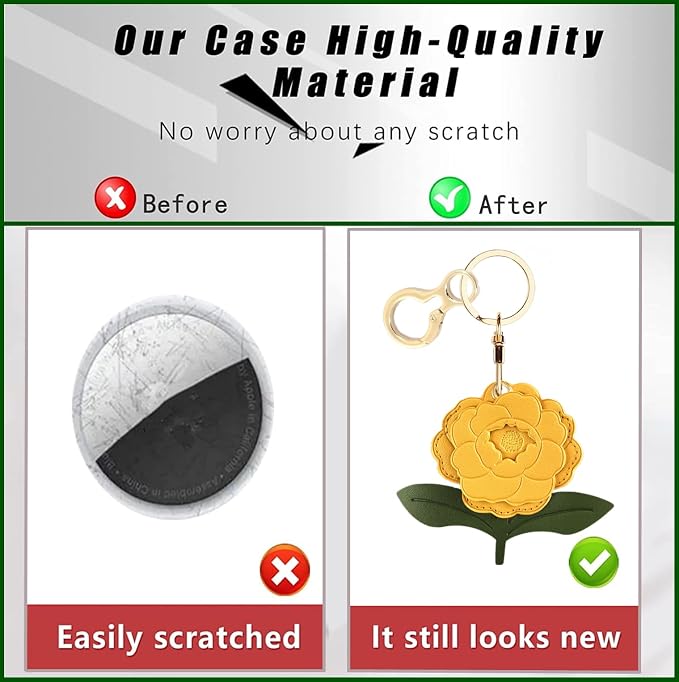 BORKUANA Leather Keychain Holder Case Compatible - Image 3