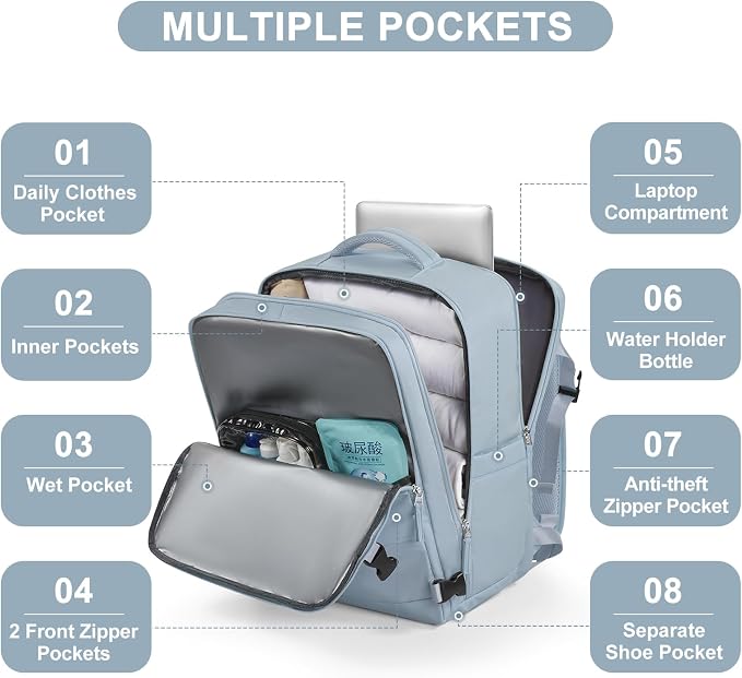 Large Travel Backpack Carry on Flight Approved Mochila De Viaje Carry on - Image 4