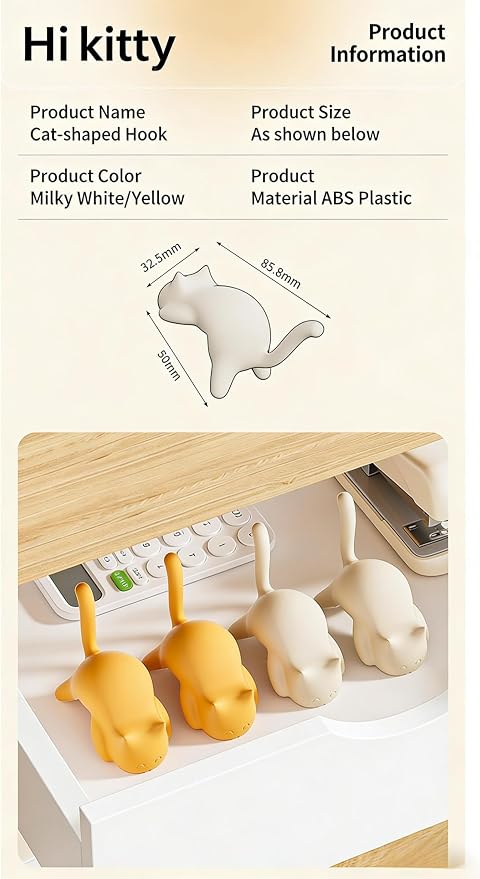 Cat Desk Hook for Kids - Image 7
